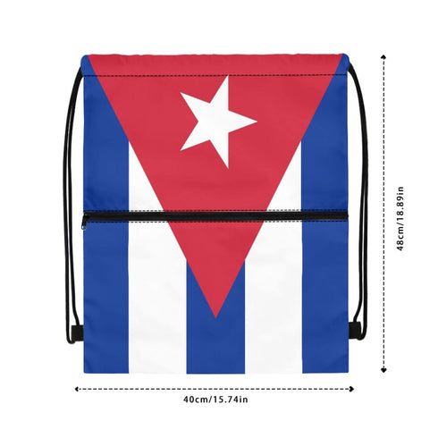 Cuba Drawstring Zipper Bag Backpacks Cuba